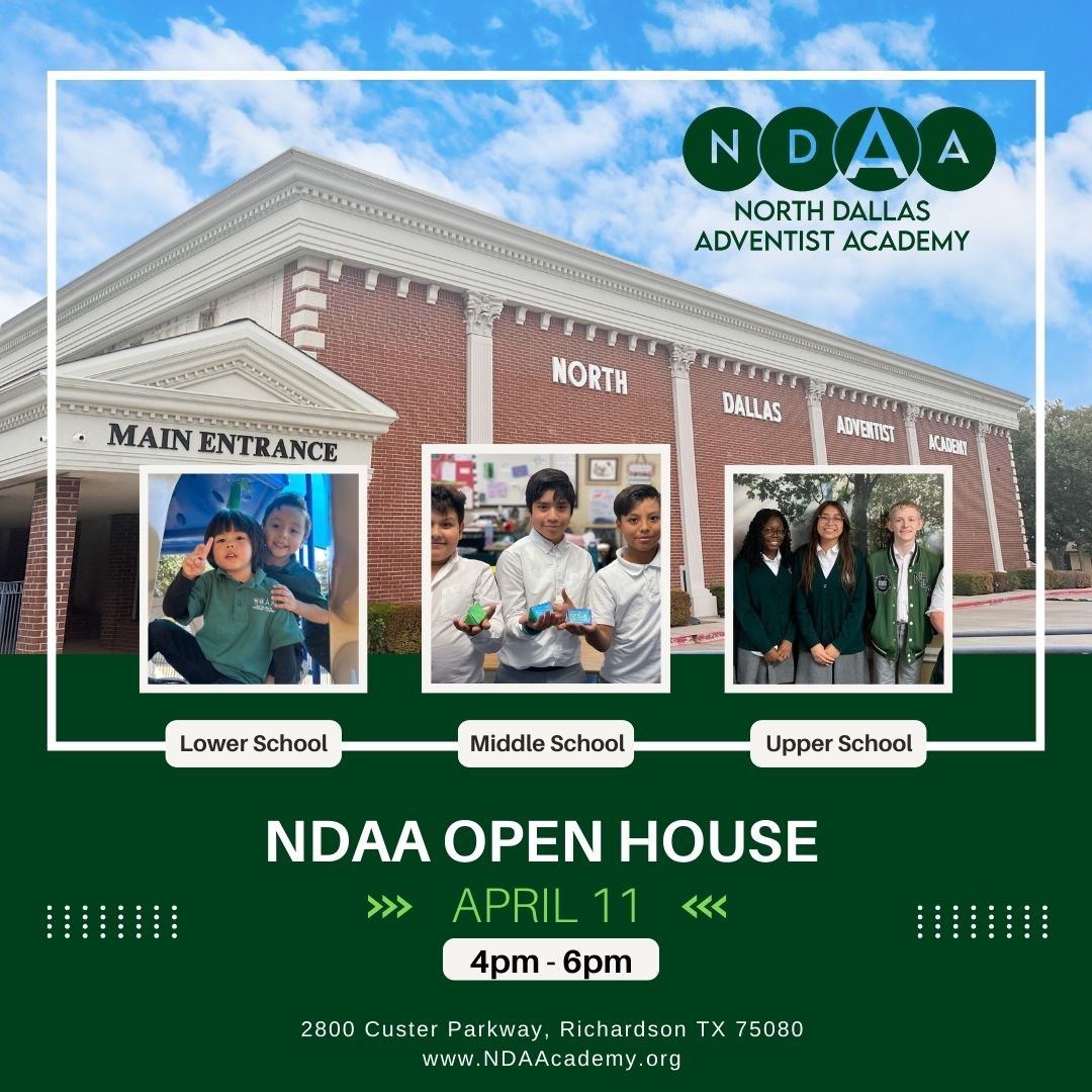 🌟 Dive into a world of faith and education at NDAA's Open House on April 11th! Experience the warmth of our Adventist Community, explore our campus, and meet our dedicated faculty. See you there! #NDAAOpenHouse #AdventistEducation #NDAA 💚🤍🖤