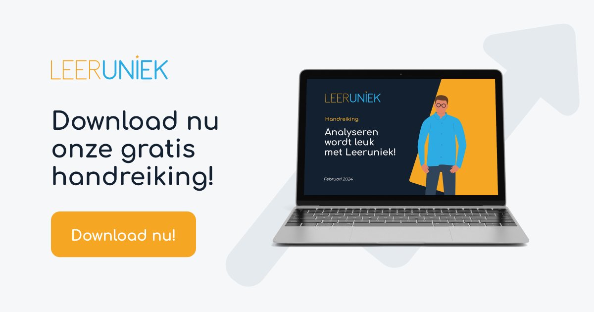 Leeruniek's tweet image. De gratis handreiking ‘Analyseren met Leeruniek’ zit boordevol waardevolle tips die jou helpen om een betekenisvolle halfjaarlijkse analyse uit te voeren. Download de handreiking nu via: leeruniek.nl/download-pdf/

#gratis  #analyseren #tips