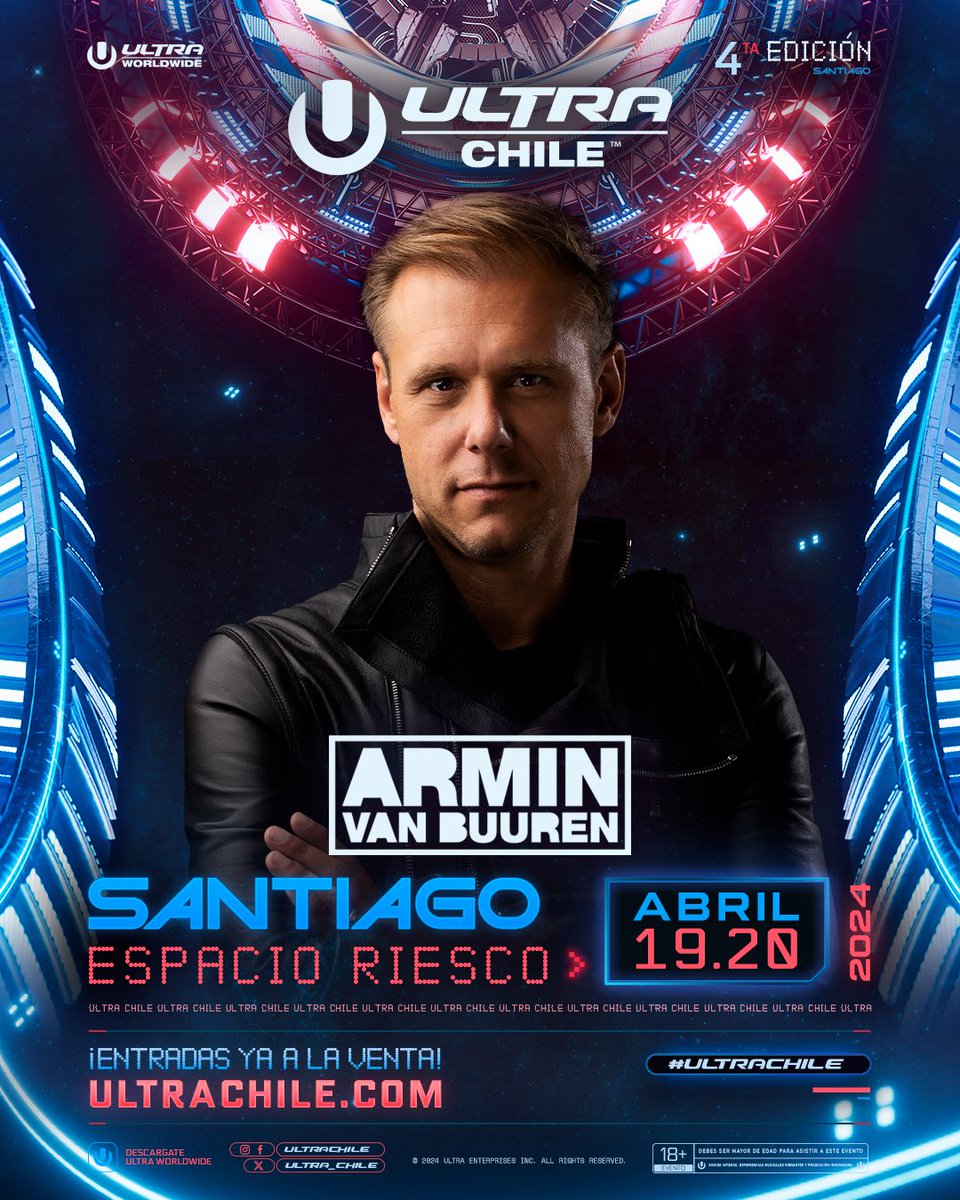 Ultra_Chile's tweet image. 👉 La leyenda del trance @arminvanbuuren regresa a Chile junto a ULTRA. 🔥🎉 Sé testigo de la magia que este legendario puede crear! ✌️

#ultrachile #ultrachile2024 #arminvanbuuren