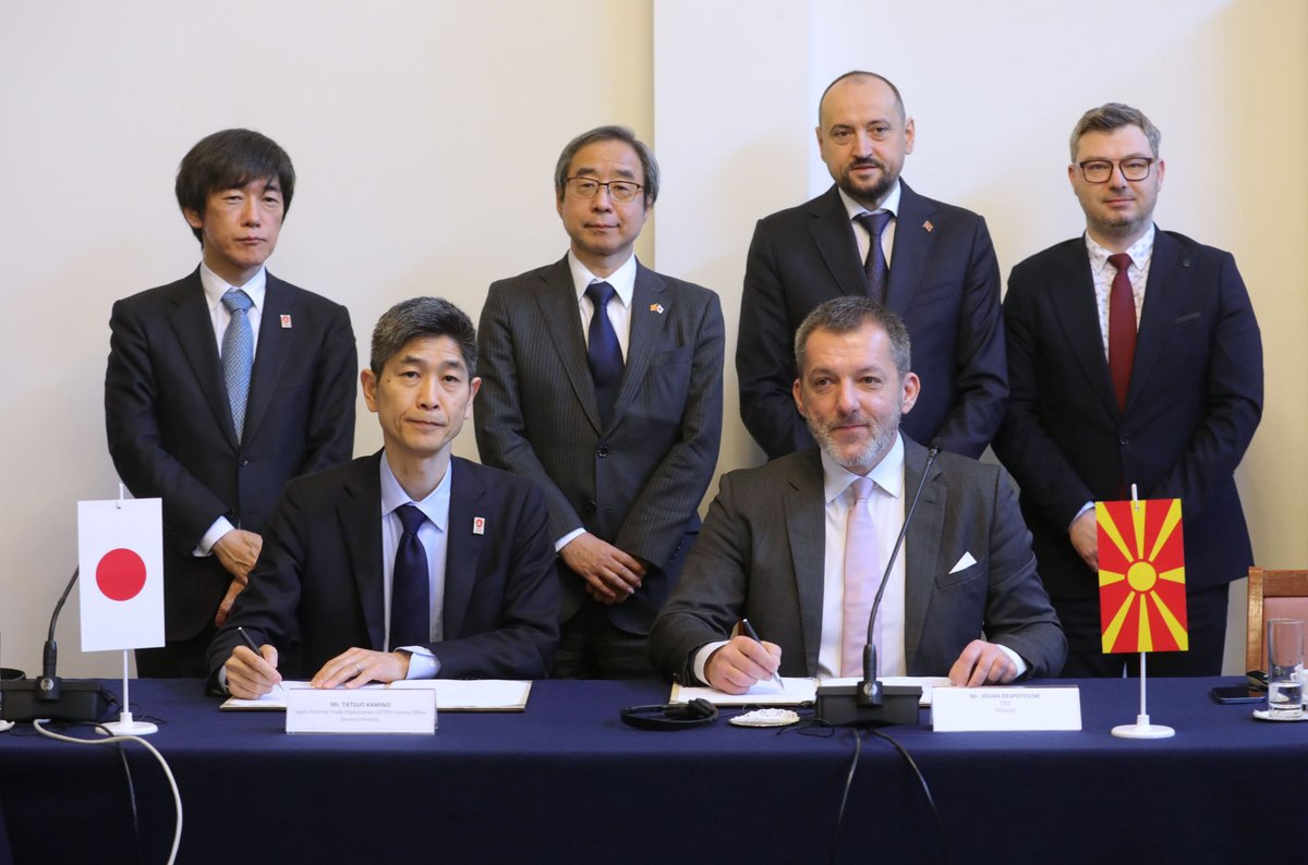 TИРЗ потпиша Меморандум за економска соработка со Јапонија!
Во месецот кога одбележуваме 30-годишнина од воспоставувањето на дипломатско-економските односи меѓу Јапонија и Северна Македонија, двете земји ги продлабочија можностите за економска соработка. 
fez.gov.mk/%d1%82%d0%b8%d…