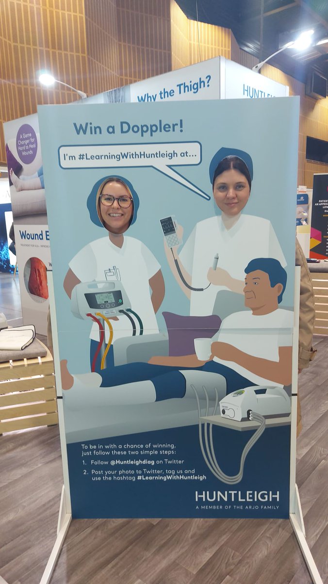 Great fun at <a href="/WCTreport/">Wound Care Today</a> 
<a href="/Huntleighdiag/">Huntleigh Healthcare (Global)</a> 
#learnwithhuntleigh
🤞win the doppler