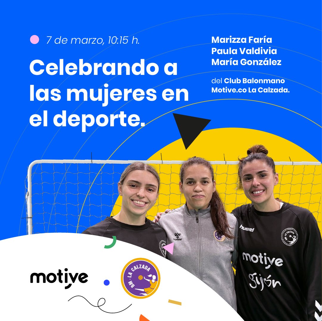 🗣🙋🏻‍♀️ Celebrando a las mujeres en el deporte.

🗓 7 de marzo 

🕙 10:15

📍 <a href="/motiveco_/">Motive.co</a> 

#SomosCalzada