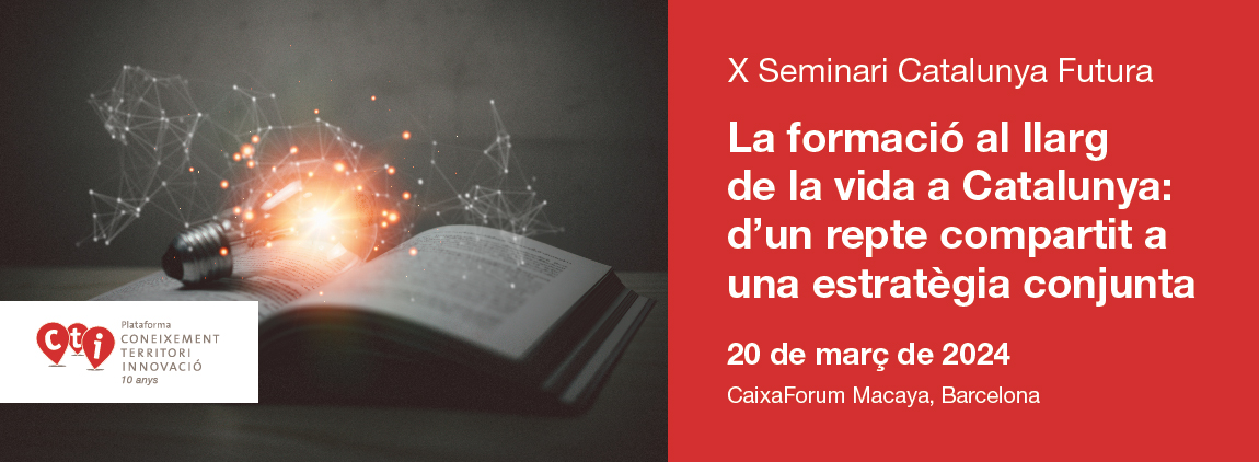 ACUPcatalunya's tweet photo. 📢SAVE THE DATE📢 X Seminari Catalunya Futura - La formació al llarg de la vida a Catalunya: d’un repte compartit a una estratègia conjunta
🗓️20/03/24
📍CaixaForum Macaya – Pg. de Sant Joan 108, Bcn
🔗Acte obert a persones interessades, prèvia inscripció: https://t.co/StU43NGCxB https://t.co/NcdjaK0ZFg