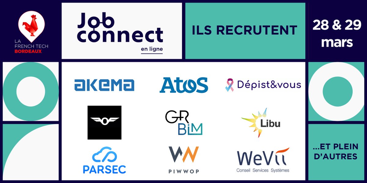 Entreprises de <a href="/NvelleAquitaine/">Nouvelle-Aquitaine</a> ? C'est le moment de recruter !☝️

Participez au #JobConnect comme <a href="/akema_fr/">Akema</a>, <a href="/Atos/">Atos</a>, Dépist&amp;vous, GR BIM, <a href="/Libu_lighting/">Libu</a>, <a href="/ParsecScille/">PARSEC</a>, Piwwop, WeVii et bien d'autres 🙌

📆 28 et 29 mars
S'inscrire en tant que recruteur 👉lc.cx/kTTKnSmO5K5