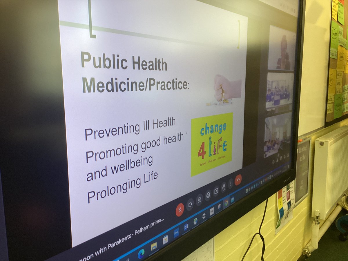 PelhamYear6's tweet photo. Year 6 are learning about the role of a Director of Public Health from the wonderful #DrMbema #FromDoctorToDirector @trustilluminate @PelhamPrimary_ @NationalCareers #HealthyLiving https://t.co/x7KGk1o8E6