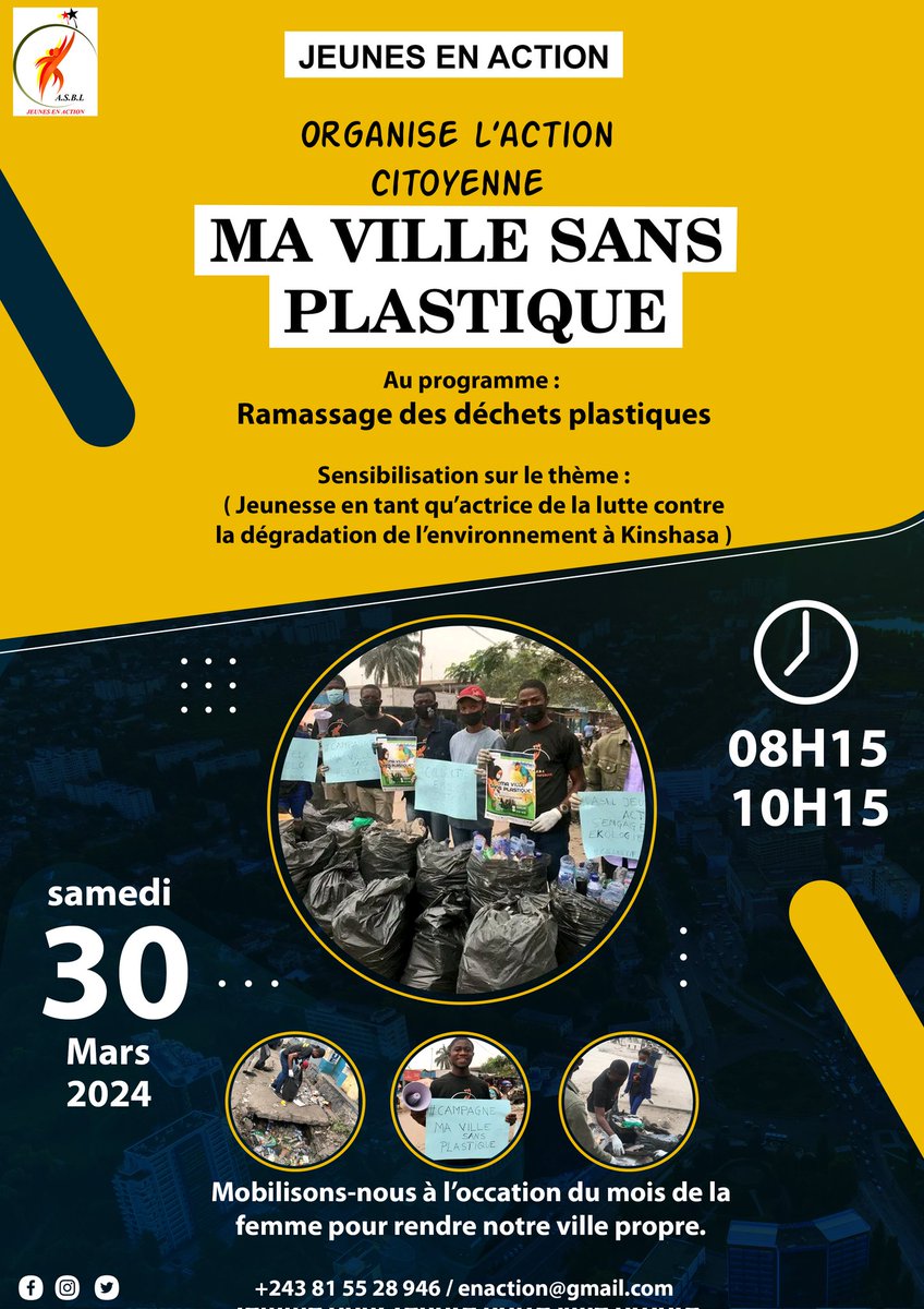 Nathalie Alamba (@alambanathalie) on Twitter photo La <a href="/Communedelimete/">Commune de LIMETE</a> encourage les actions qui protègent son environnement ; c'est ainsi que j'ai reçu en audience les acteurs de <a href="/JeunesEnAction2/">Jeunesenaction</a> avec lesquels nous avons discuté sur l'action citoyenne prévue pour la fin de ce mois.
MA COMMUNE SANS PLASTIQUE, C'est possible. La <a href="/Communedelimete/">Commune de LIMETE</a> encourage les actions qui protègent son environnement ; c'est ainsi que j'ai reçu en audience les acteurs de <a href="/JeunesEnAction2/">Jeunesenaction</a> avec lesquels nous avons discuté sur l'action citoyenne prévue pour la fin de ce mois.
MA COMMUNE SANS PLASTIQUE, C'est possible.