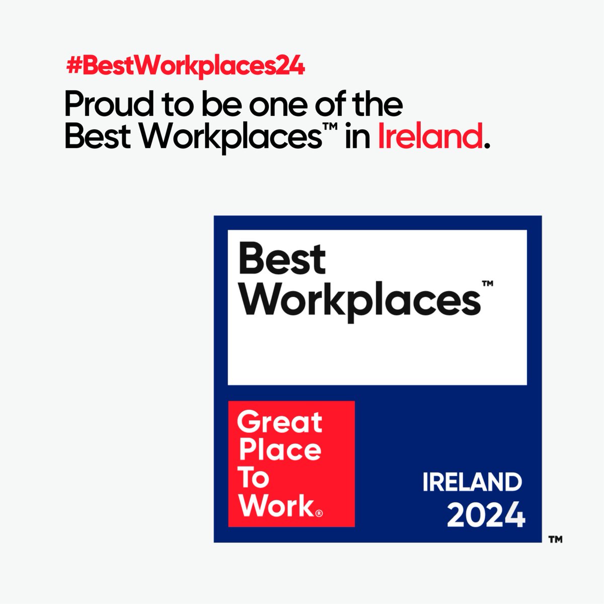 Sayewich's tweet image. We recently placed 11th in the Great Place to Work Ireland&apos;s Best Workplace 2024 awards. What a great day to be a part of the team! 

#winning #InsideGuidewire bit.ly/3P8pRFf