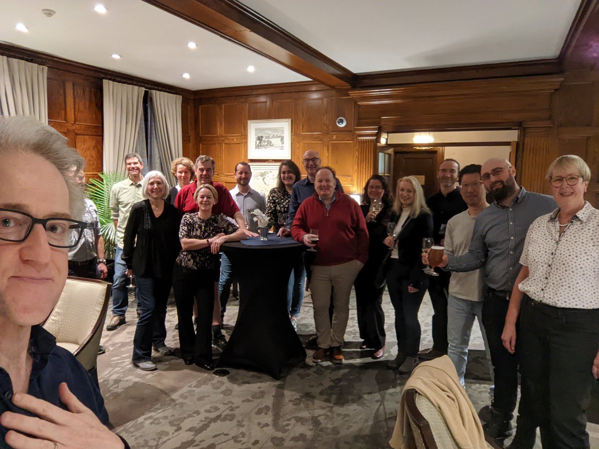 MatToddChem's tweet image. Yesterday's board dinner of @thesgconline at @UofT Faculty Club with @aledmedwards @HalabelianLab @mattschap @ryanmerkley @LabScribbles @CherylArrowsmi1 (& others not on X..). Such a fun group of talented researchers who advocate, and *do*, #openscience.