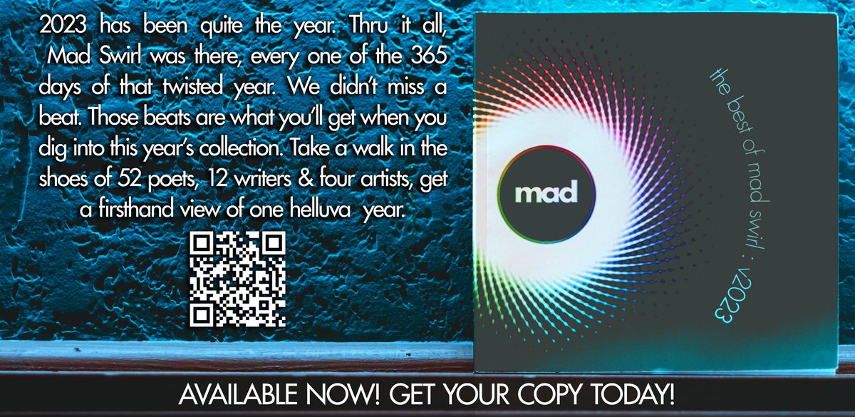 I am both delighted and grateful to have my poem ‘Padres Prayer’ included in The Best of Mad Swirl 2023 anthology. My thanks and congratulations to Michael Clay and Johnny R. Olson for their huge body of work over the past 25 years
amazon.com/Best-Mad-Swirl…
madswirl.com