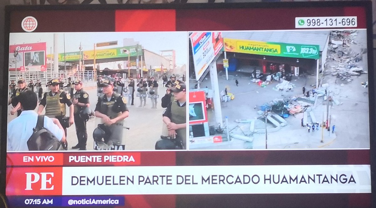 fernandomerino's tweet photo. Mientras tanto, en Lima Norte la @MuniLima procede a DEMOLER parte del #MercadoHuamantanga que está edificado sobre terreno municipal. El área en controversia es de 1000m2.
#CerdazzoTeInforma https://t.co/f2z9SlbfmM