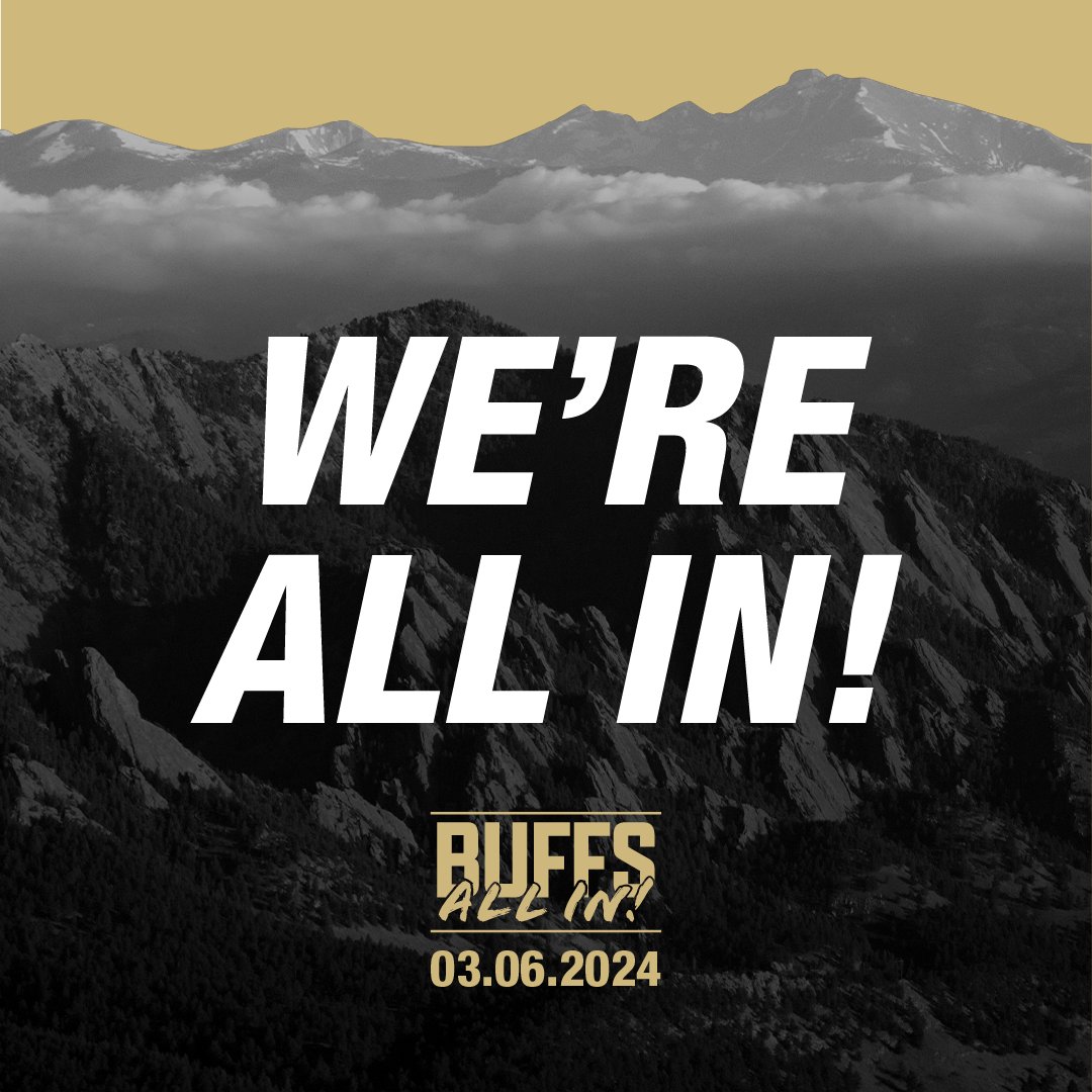 Today’s the day! 💛 🖤 Buffs All In is finally here. Find a fund that supports a campus cause that matters to you and make a transformative difference in fueling the future! Give now ➡️ buffsallin.cu.edu