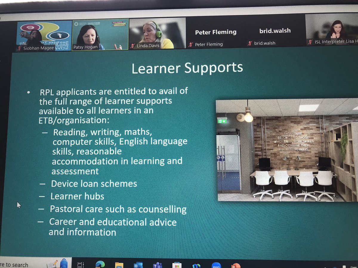 #FESSPD thank you Patsy Hogan @LimClareETB @LimClareETB_FET for such an informative and generous #RPL session this morning 👏👏👏 @rpl_network @QQI_connect @andrinaeuropa @ThisisFet @GuidanceStokes @RPL_Irl @VPLBiennale @aontas @IUAofficial @FETColleges_IE @ETBIreland @cdetbcdu