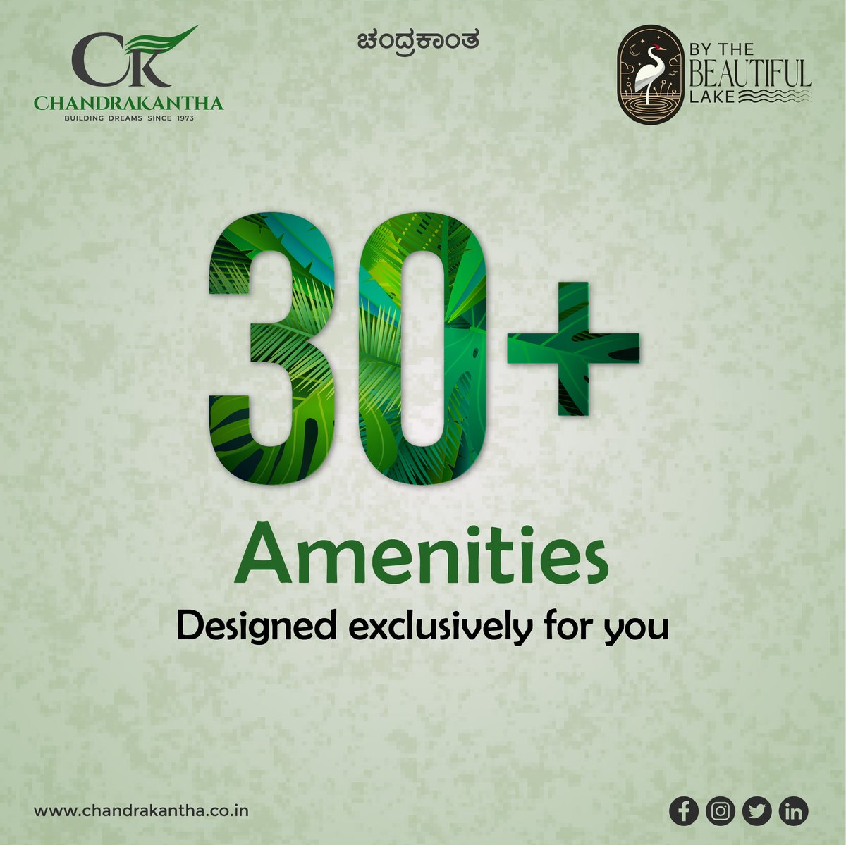 Experience the luxury of choice with over 30+ amenities, each designed exclusively for you. Because your comfort is our priority.
#ExclusivelyYours #AmenitiesGalore #chandrakanthadevelopers #2bhkvillas #3bhkvillas #lakefrontvillas #lakeview #lakefronthouse #luxuryhomes