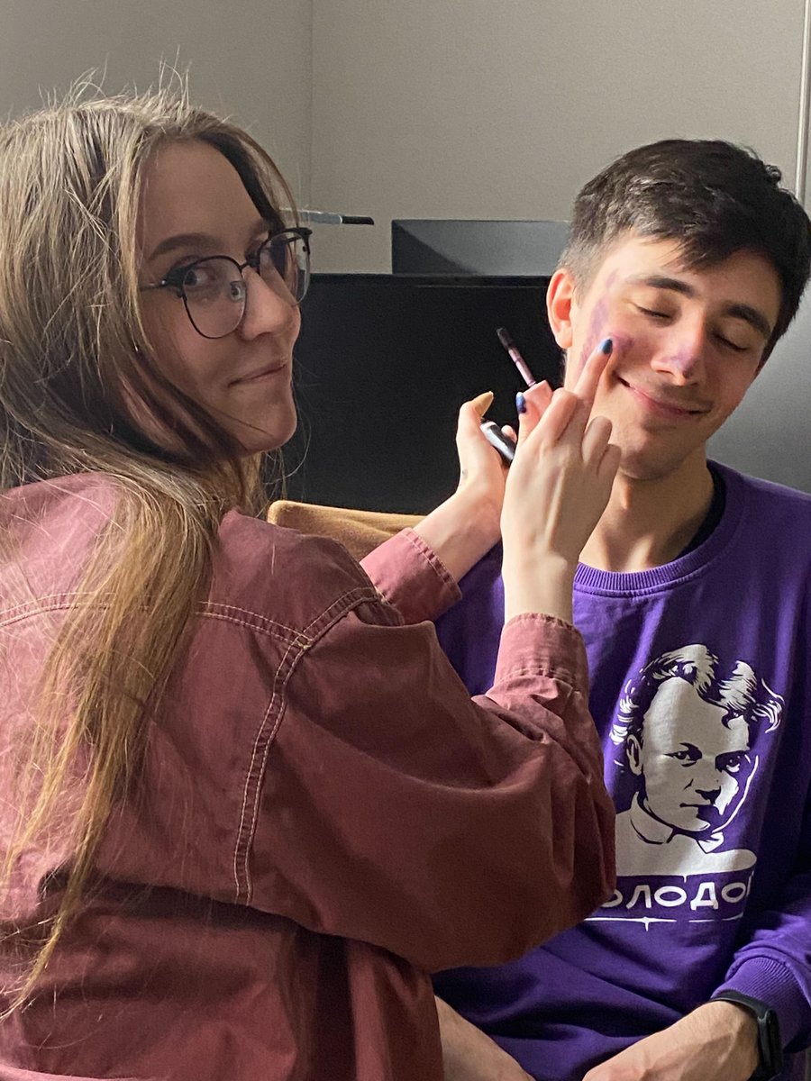 Mobirate's tweet photo. Applying some smurf makeup for the future creative videos, which we hope that you'll never see.
#mobirate #BehindTheScenes https://t.co/LM5Eqsvdyt
