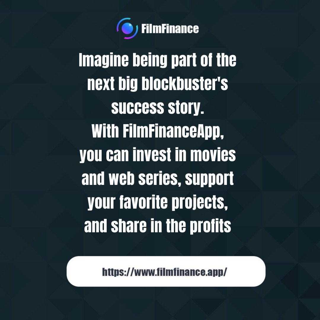 Filmfinanceapp's tweet image. Imagine being part of the next big blockbuster&apos;s success story. With #FilmFinanceApp, you can invest in movies and web series, support your favorite projects, and share in the profits. 🎞️💸 #TokenizedSuccess #InvestInBlockbuster