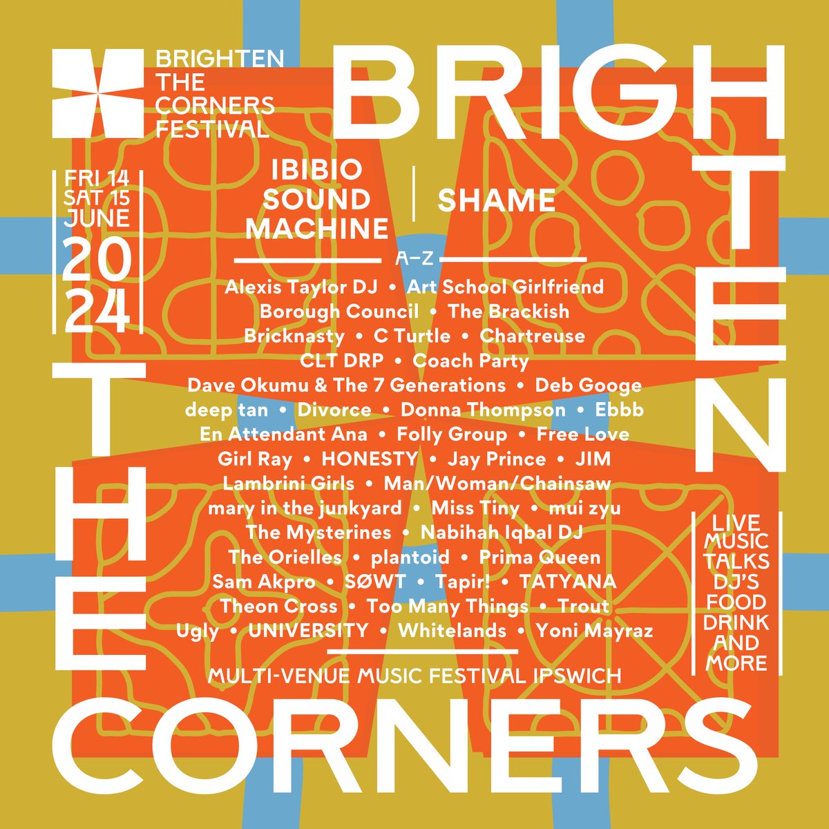 🎉 Announcing our 2024 HEADLINERS and next wave of artists! 🎉 We're over the moon to reveal another wave of artist additions to play BTC Festival 2024 including our headliners @IbibioSound and @shamebanduk! 🔥 🎟️ Tier 2 Weekend Tix on sale now! #Ipswich brightenthecorners.co.uk/festival