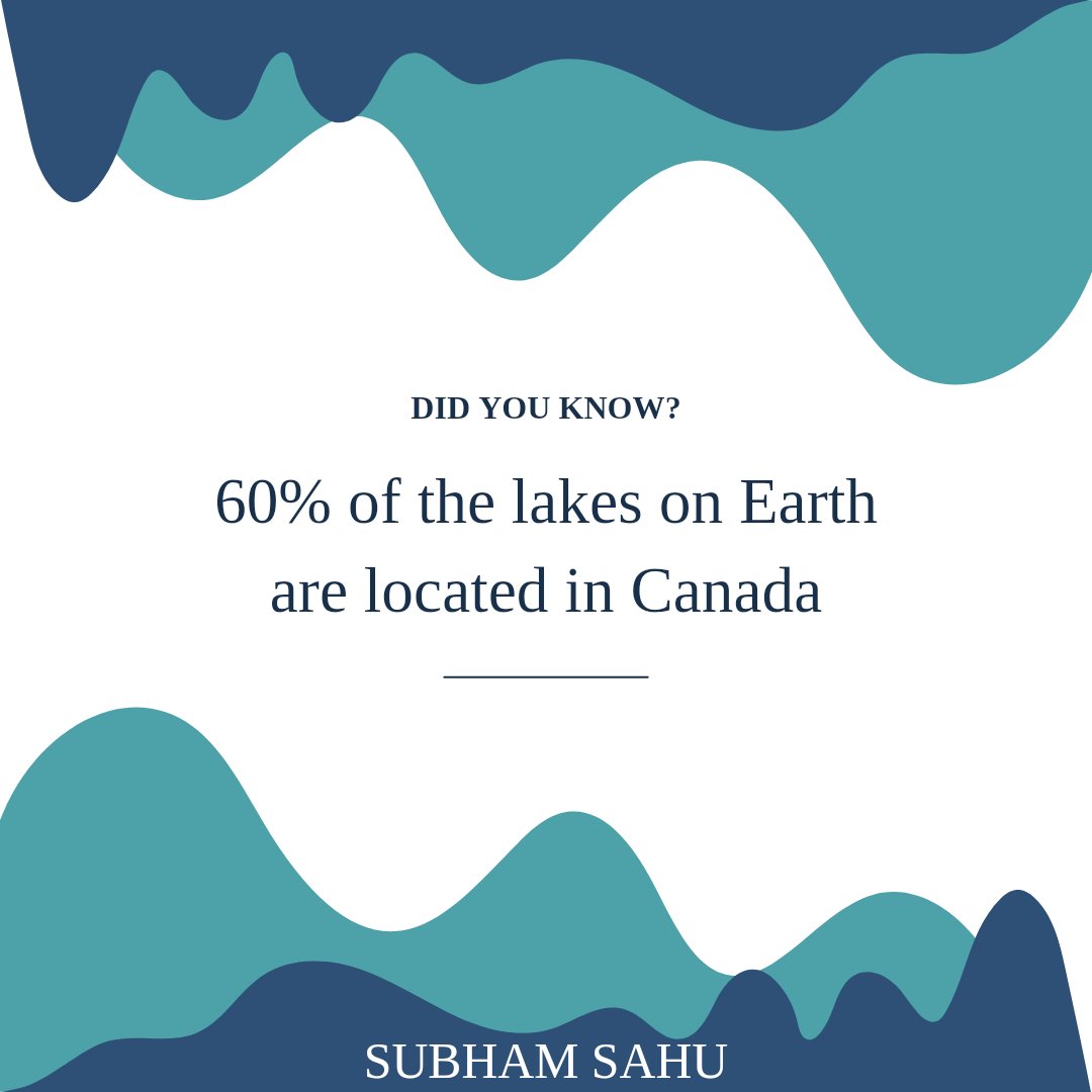 DID YOU KNOW?
60% of the lakes on Earth are located in 🇨🇦 

.
.
.
.
.
.
.
.
#funfacts #knowledgepost #trend #trendingpost #ironmanofindia #viralpost #instagramindia #facebookpost #viral #lake #lakes #canada🇨🇦 #river