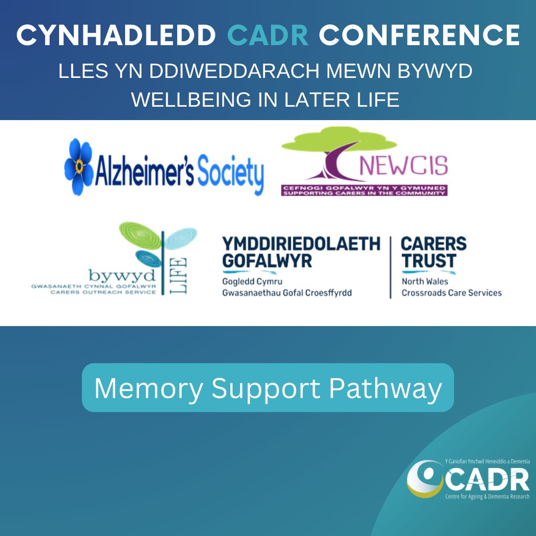 Excited to have the Memory Support Pathway presenting at #CADR2024! Discover how our innovative approach, funded by local authorities and health boards, is ensuring that everyone receives the right support at the right time for memory-related issues and dementia diagnosis.