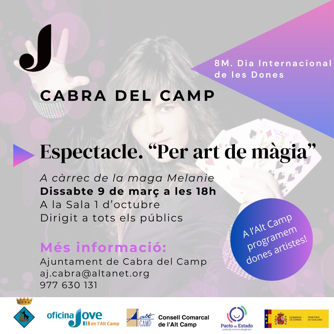 📣Aquí teniu les activitats que es duran a terme pel 8M a Figuerola del Camp i Cabre del Camp. 👀Estigueu atentes a les nostres xarxes si vols saber que faran al teu municipi.