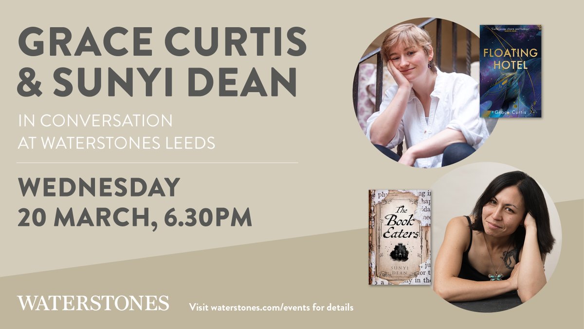 We are so excited to visit @WstonesLeeds with @GracinhaWrites and Sunyi Dean to celebrate publication of Floating Hotel! P.S. The book is not out until the next day, so if you come along you'll be first to get your hands on a copy 👀