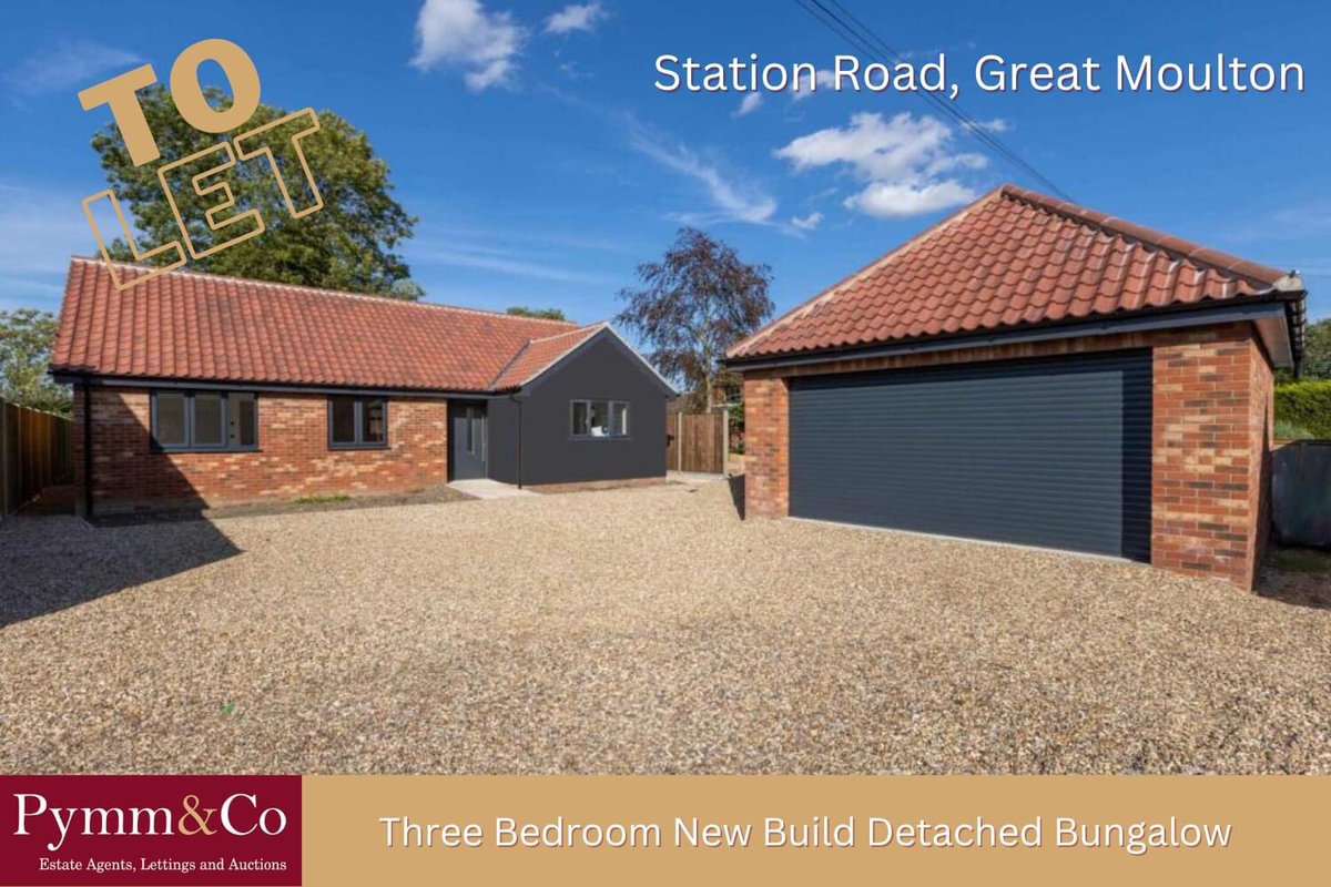 TO LET: This is a fantastic opportunity to rent one of only two newly built bungalows on this private plot. 
✅Three Bedroom
✅Family Bathroom &amp; En-suite
✅Double Garage
➡️Call 01603 305805 option 2
➡️See full details here
rightmove.co.uk/properties/145…