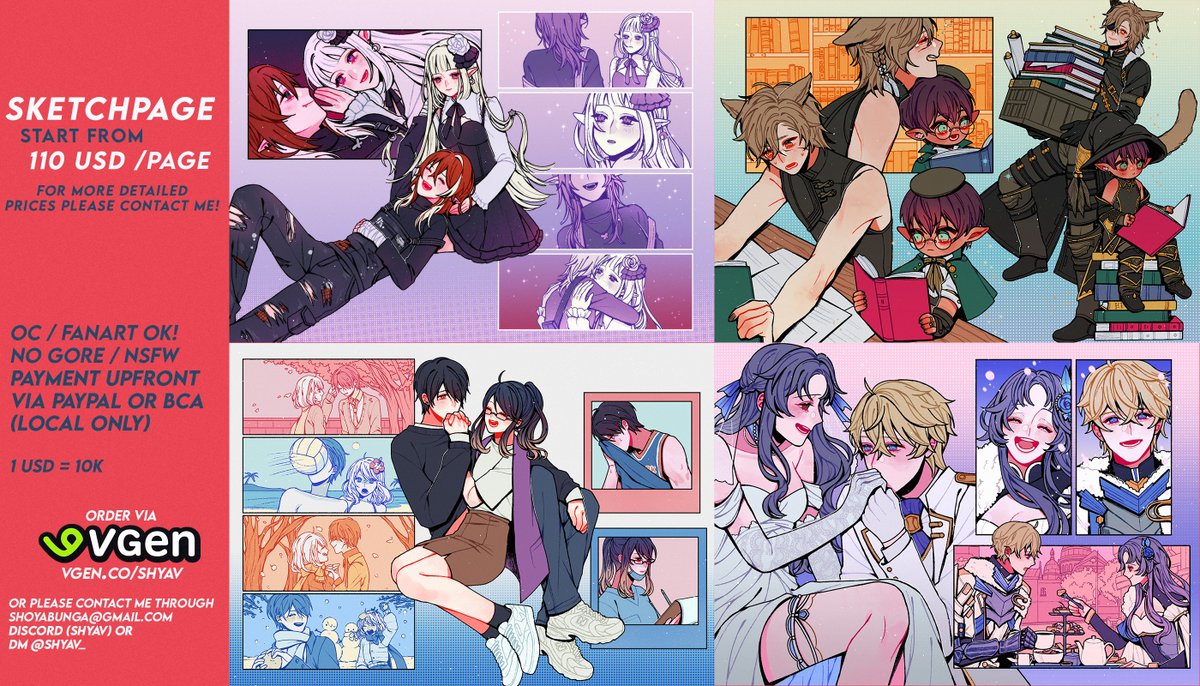 [RTs💗] OPEN COMMISSI♡N  

Hey! i’m opening a few slots for bust up, chibi, sketchpage and other types as well! Please help me get funds to pay my bill T___T If you're interested please contact me or you can order via vgen!

TYSM!💖💗🌟#VGenOpen