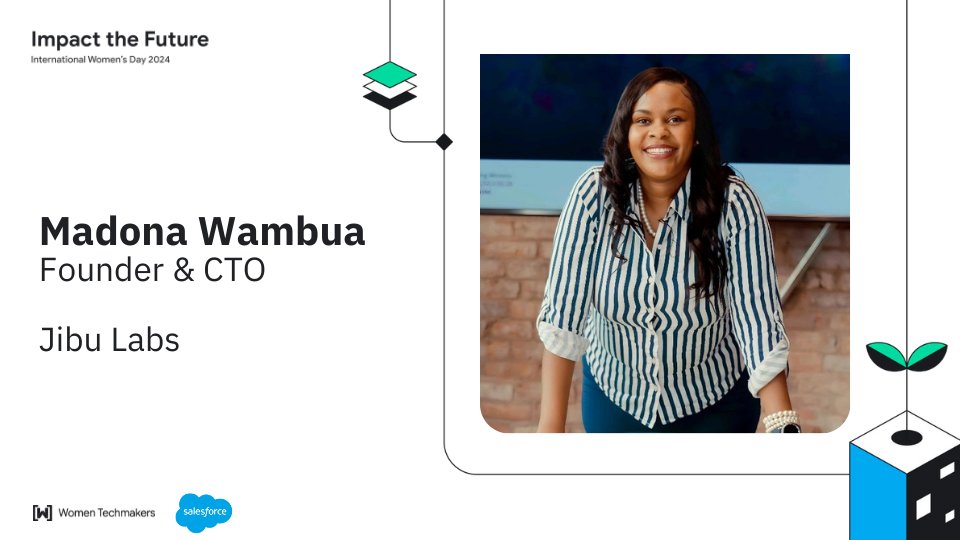 Speaker Spotlight: @madona_wambua, founder & CTO at @JibuLabs! Recognized as a Women Top 50 Success Woman of Influence by @successmagazine, Madona's journey embodies excellence in tech. 

Don't miss her insights at Impact the Future: International Women’s Day! #WomenInTech #IWD