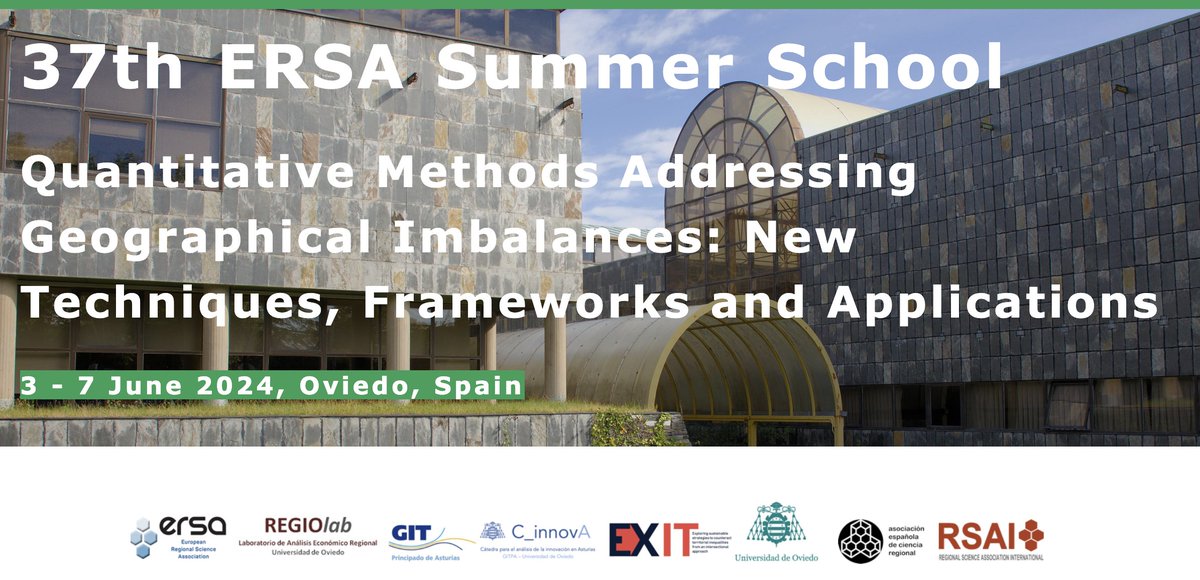 Engage and learn from top scholars (@KathyKopczewska, @EmmanouilTranos, Esteban Fernández, @Carles_MO, @diana_gupo & Alberto Díaz-Dapena), present your work, and enjoy one of the most enriching academic experiences in Oviedo this June!