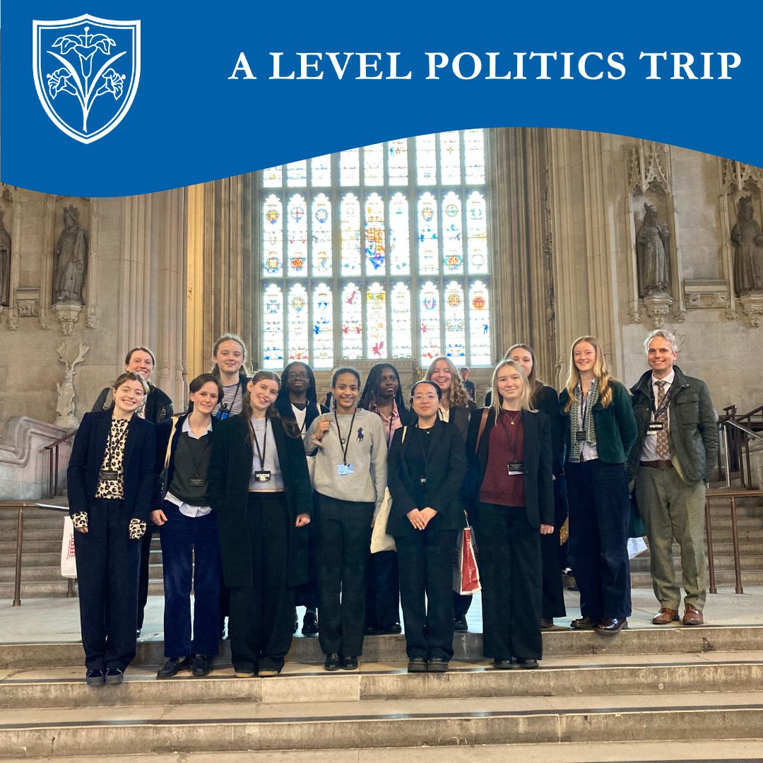On Monday, the LVI A Level Politics students had the wonderful opportunity to go to Westminster and visit the Houses of Parliament where they were able to interview Lord Kinnoull on a variety of topics. After a tour of the chambers, they had a delicious lunch in Portcullis House.