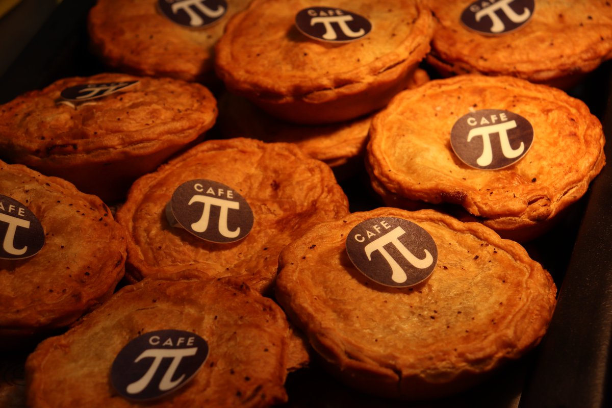 Too many pi(e)s... Next Thursday is Pi Day, celebrating one of mathematics' most beguiling constants; but never mind that, this week is British Pie Week and our Oxford Mathematics Cafe π knows where its priorities pie.