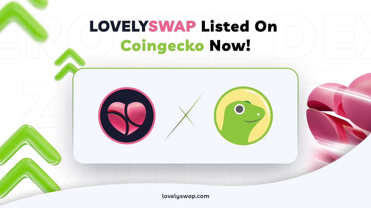 Exciting Update for Lovely Swap Enthusiasts! We’re thrilled to announce that Lovely Swap has been listed on Coingecko. Join the Lovely Finance community today! #LovelySwap #LovelyFinance #LovelyChain #Coingecko #CoinMarketCap