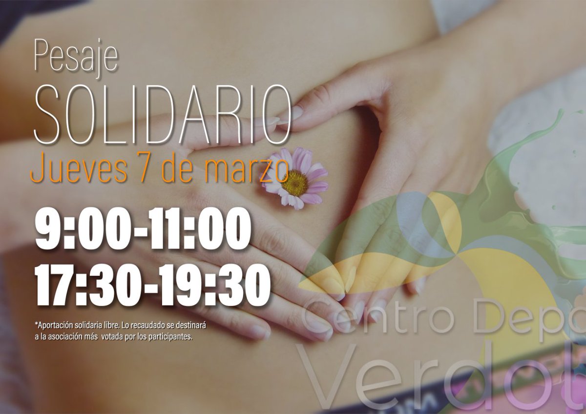 Mañana nueva entrega de nuestro ya habitual pesaje solidario mensual. Te esperamos 😉