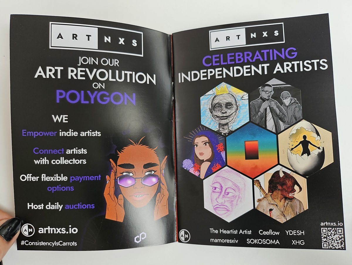 We've been fortunate to be sponsored which is always a bonus when you're trying to grow something. Our first sponsor is the up and coming art centric marketplace on polygon; <a href="/ArtNxs_/">Art Nxs</a> 
If you're a 1/1 artist, have a look at what they're doing and reach out to them.
🧵4/8: