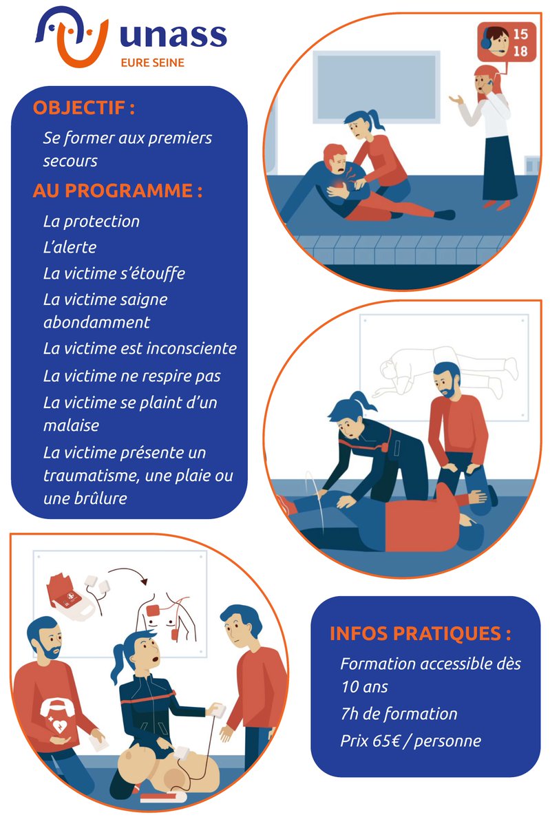 RAPPEL‼️CE WEEK-END À ÉVREUX ...

L' @UNASS_fr  Eure Seine propose des formations de #secourisme :

> FORMATION #PSC1 Prévention et Secours Civiques de Niveau 1, le 9 mars à Évreux, 65 euros par personne pour 7h de formation.

> FORMATION GRATUITE de 2h aux #GestesQuiSauvent, le…