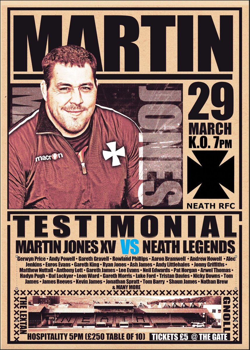 Be great to see as many as possible at <a href="/neathrfc/">Neath RFC</a> for this great cause for an even better man 💪🏻 #spacey