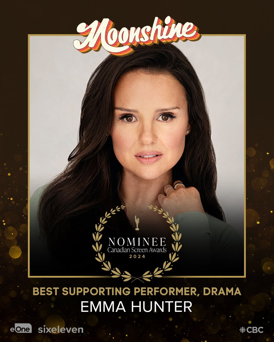 #Moonshine's Emma Hunter is nominated for Best Supporting Performer, Drama. Congratulations @emmahuntress! #CdnScreenAwards