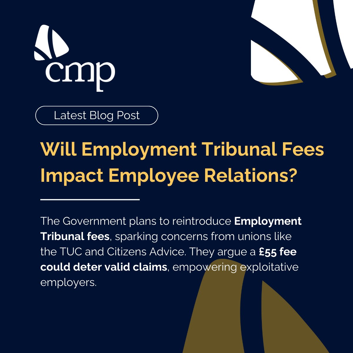 Will Employment Tribunal Fees Impact Employee Relations? 

cmpsolutions.com/library/posts/…

#employmenttribunal #ET #neutralassessment #workplacecommunication