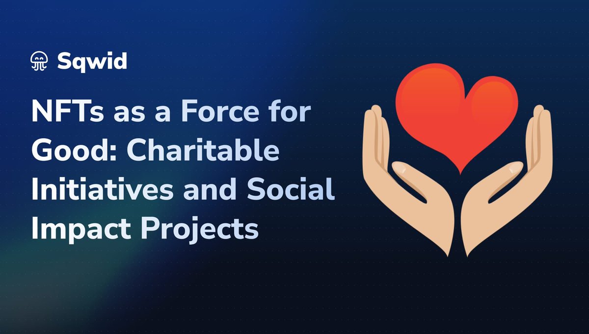Pierre4Reef's tweet photo. New article from $Reef about #Sqwid !  📰

NFTs as a Force for Good in Charitable Initiatives and Social Impact Projects

👉https://t.co/watofuSzFD https://t.co/9C7oXyr3aV