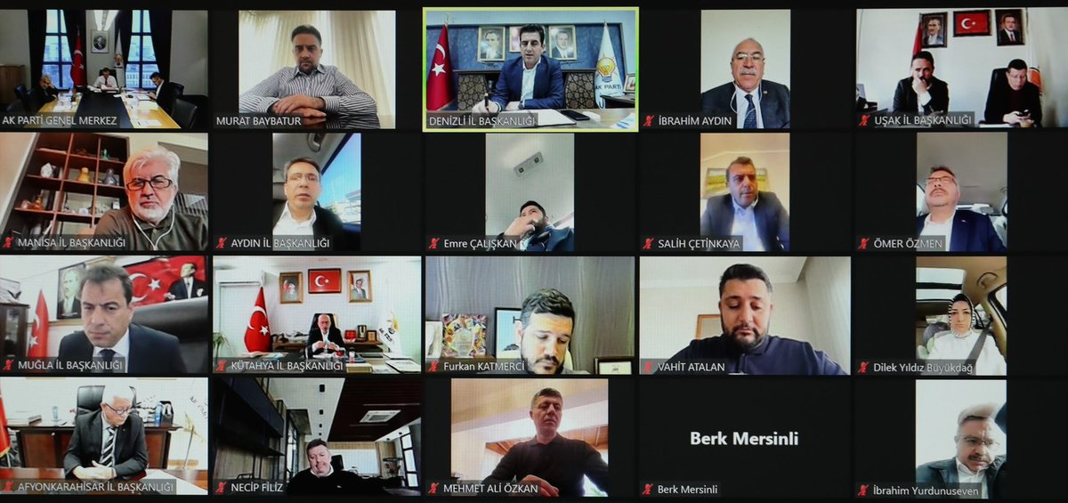 Teşkilat Başkanımız Sn. Erkan Kandemir'in başkanlığında, videokonferans yöntemiyle Ege Bölgesi İl Başkanları İstişare ve Değerlendirme Toplantısı gerçekleştirildi.