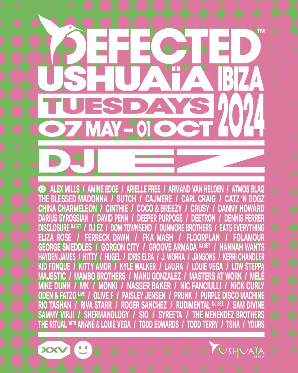 Looking forward to my long awaited return to @ushuaiaibiza with esteemed hosts @defectedrecords taking over Tuesdays alongside so many incredible artists. 🔥 #ibiza l.ushuaiaibiza.com/XSm5zI