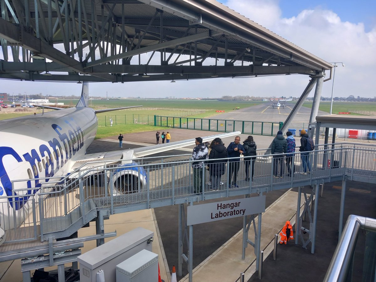 <a href="/CranfieldUni/">Cranfield University</a> <a href="/cranfieldaero/">Cranfield Aerospace</a> students visiting  <a href="/Boeing/">The Boeing Company</a> 737-400 while @Cranfieldcatm students have flights in #NFLC <a href="/Saab/">Saab</a> 340B Flying Lab. #onlyatCranfield