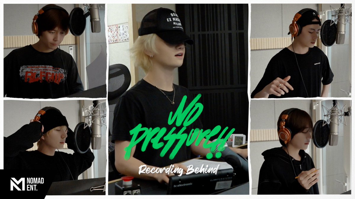 [Behind] NOMAD 노매드 'No pressure' Recording Behind (ENG SUB) 

🎬 youtu.be/Z3WZJzPg_D8 

#NOMAD #노매드
#DOY #SANGHA #ONE #RIVR #JUNHO
#도의 #상하 #원 #리버 #준호