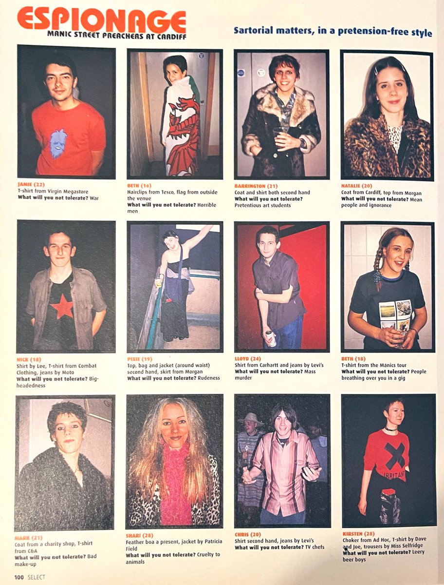 Who fancies a challenge?

Can we track down these fans who were photographed by Select magazine at a Manics gig in Cardiff and then put in the March 1999 issue?

There must be a couple of them on here surely?