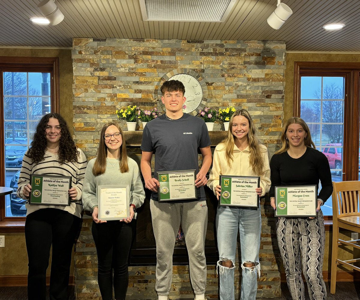 Congrats to this month’s Exchange Club Students & Athletes of the Month. And thank you to the dedicated educators and coaches who nominated them!