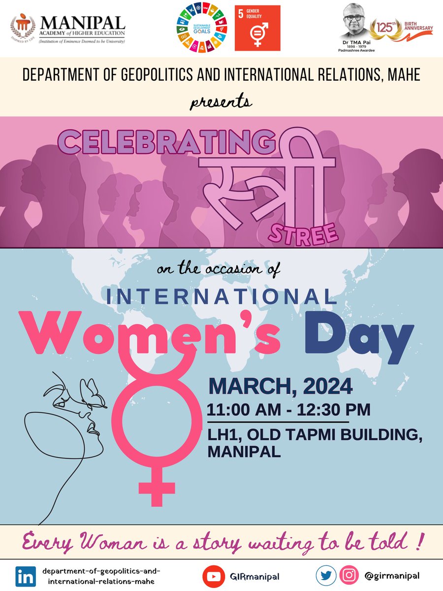 🌸✨ Celebrate International Women's Day with us! Join the movement for equality, equity, and empowerment at DGIR