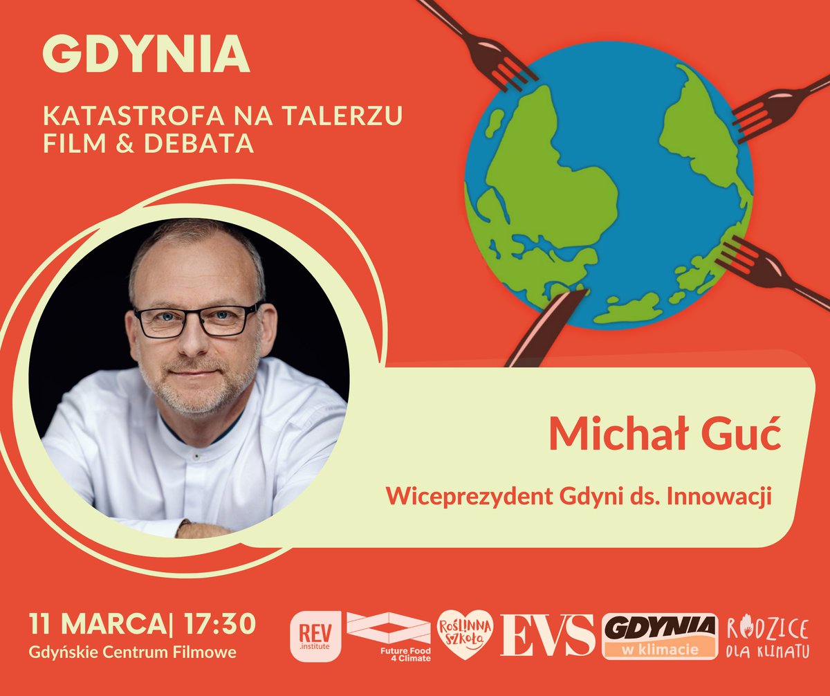 #Katastrofanatalerzu i debata w Gdyni  !!
☘ Gościem panelu dyskusyjnego będzie Michał Guć - wiceprezydent Gdyni ds. innowacji Wiceprezydent Gdyni ds. Innowacji. Widzimy się 11 marca br. w Gdyni!
#FoodDebate #RoslinnaSzkola #FutureFood4Climate