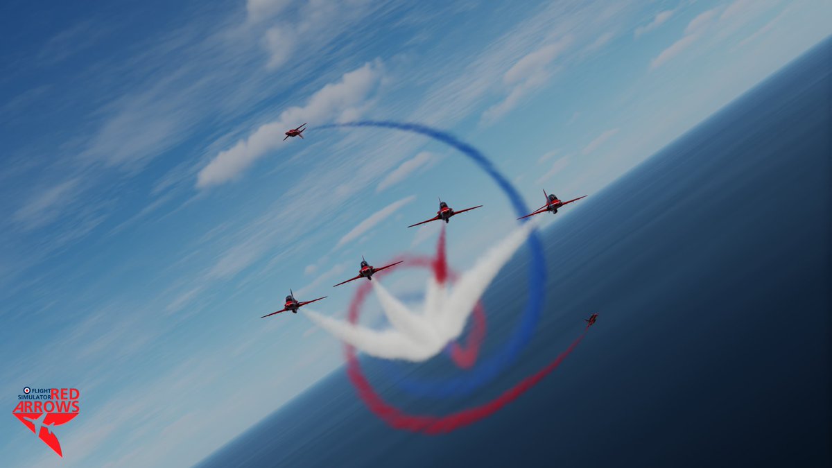 FSRedArrowsltd's tweet photo. Training continues for the team. With this week resulting in a full part 1 run-through! A great milestone for the team!

https://t.co/K47iLzt3wG
--------------------------
#Fsra #aviationgeek #dcsworld #flightsimulator #redarrows #digitalcombatsimulator #rafredarrows #aerobatics https://t.co/AA8bn3xAD1