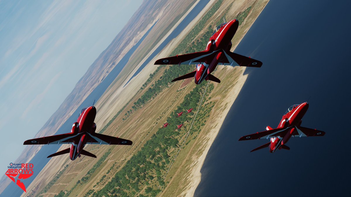 FSRedArrowsltd's tweet photo. Training continues for the team. With this week resulting in a full part 1 run-through! A great milestone for the team!

https://t.co/K47iLzt3wG
--------------------------
#Fsra #aviationgeek #dcsworld #flightsimulator #redarrows #digitalcombatsimulator #rafredarrows #aerobatics https://t.co/AA8bn3xAD1