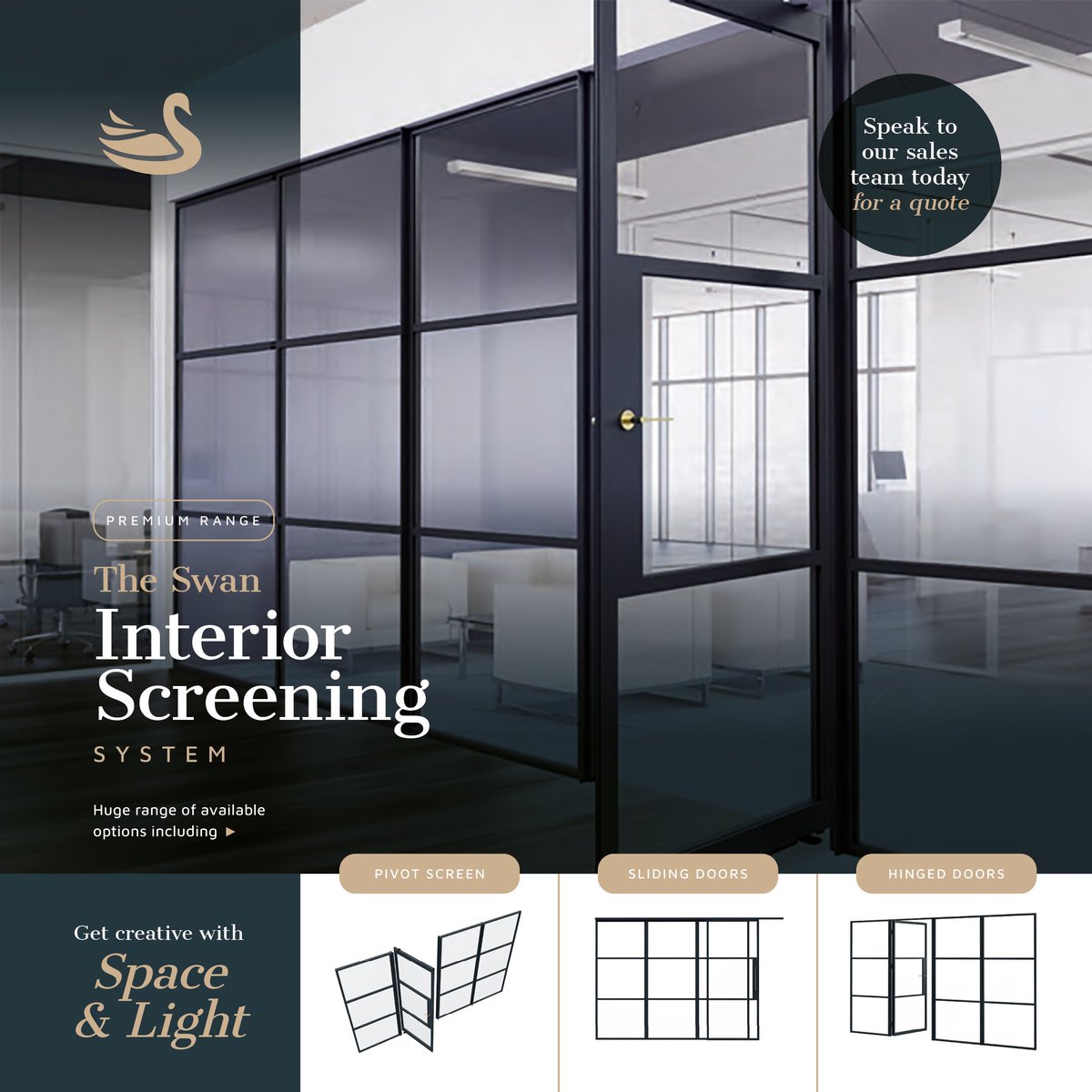 SwanWindows's tweet image. Our screening system is available in a range of configurations and fully customisable, allowing for different designs to suit any interior style. It’s designed to provide privacy, while allowing natural light to flow through the space.

#crittallstyle  #internalscreening