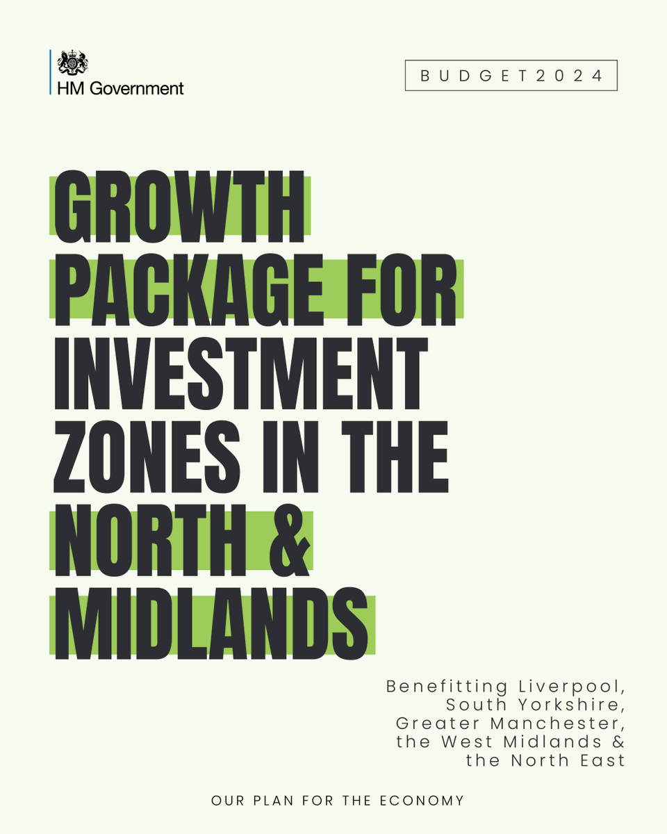 To level up we need to boost opportunities for people nationwide.

That's why in April our first Investment Zones in the North of England &amp; the Midlands will be launched, with a 10 year package of funding benefitting local skills, R&amp;D, local infrastructure &amp; business investment.